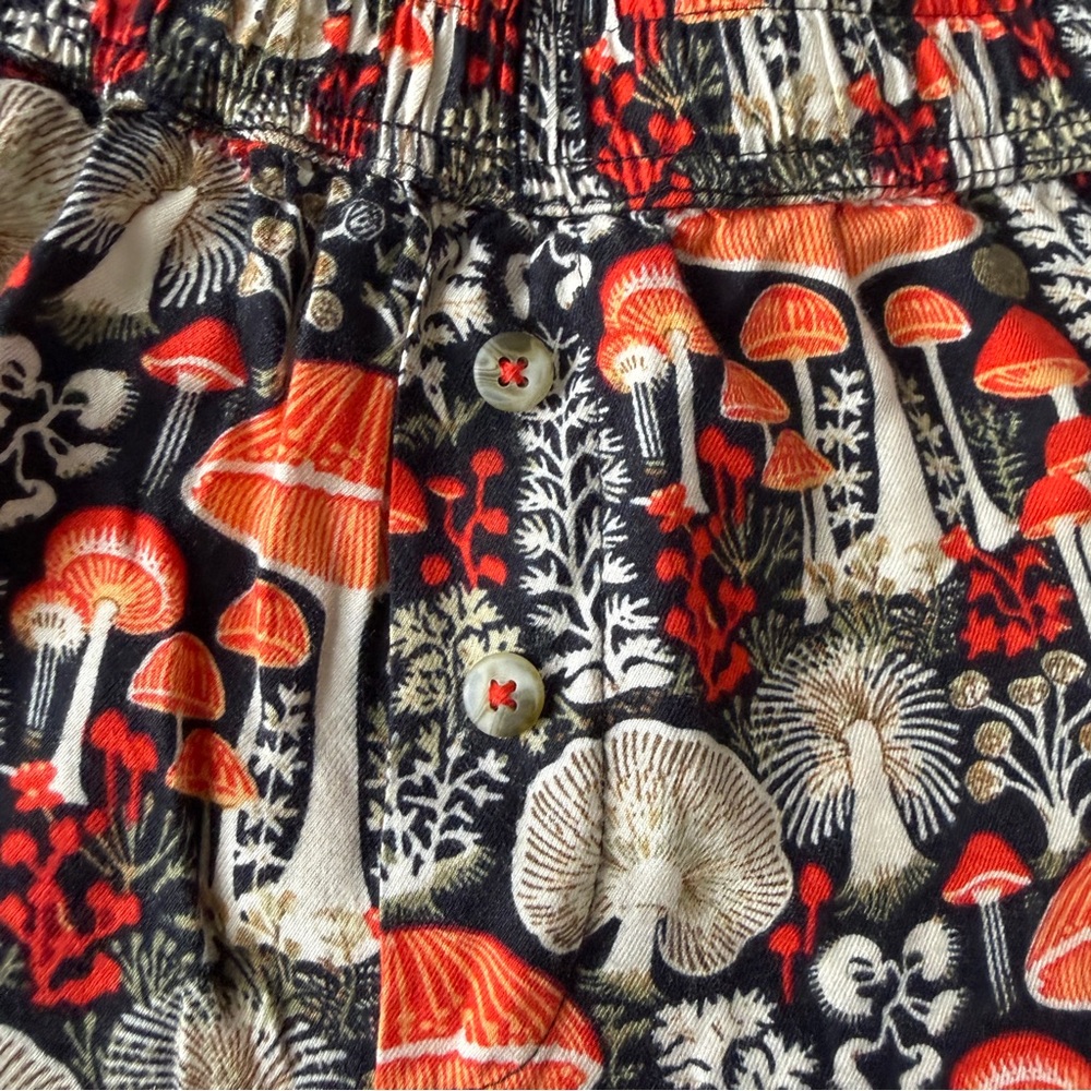 Anthropologie Mushroom Print Pajama Pants - Picture 7 of 8